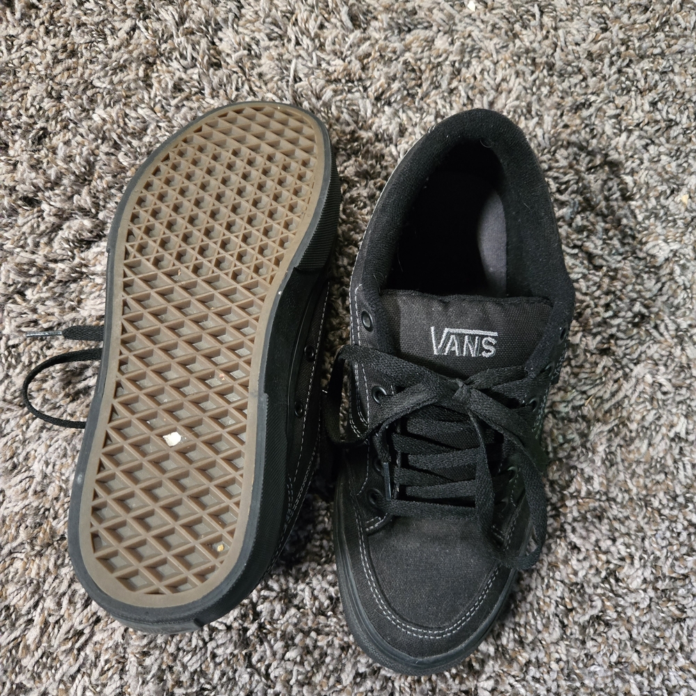 Vans Black Thick Tongue Canvas Sneakers - Picture 2 of 4